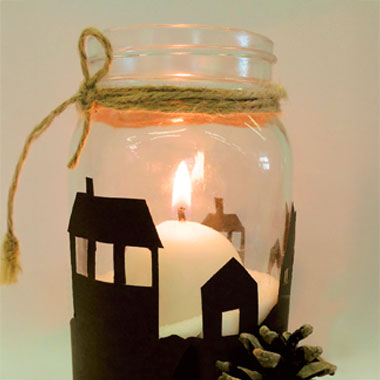Weihnachtsglas-Dorf